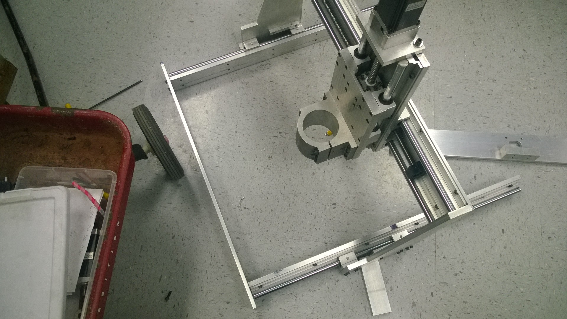 Using a CNC machine to build a CNC router. 117849-13