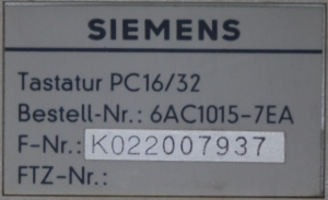 Inside a... Siemens Tastatur PC16/32 240507-2