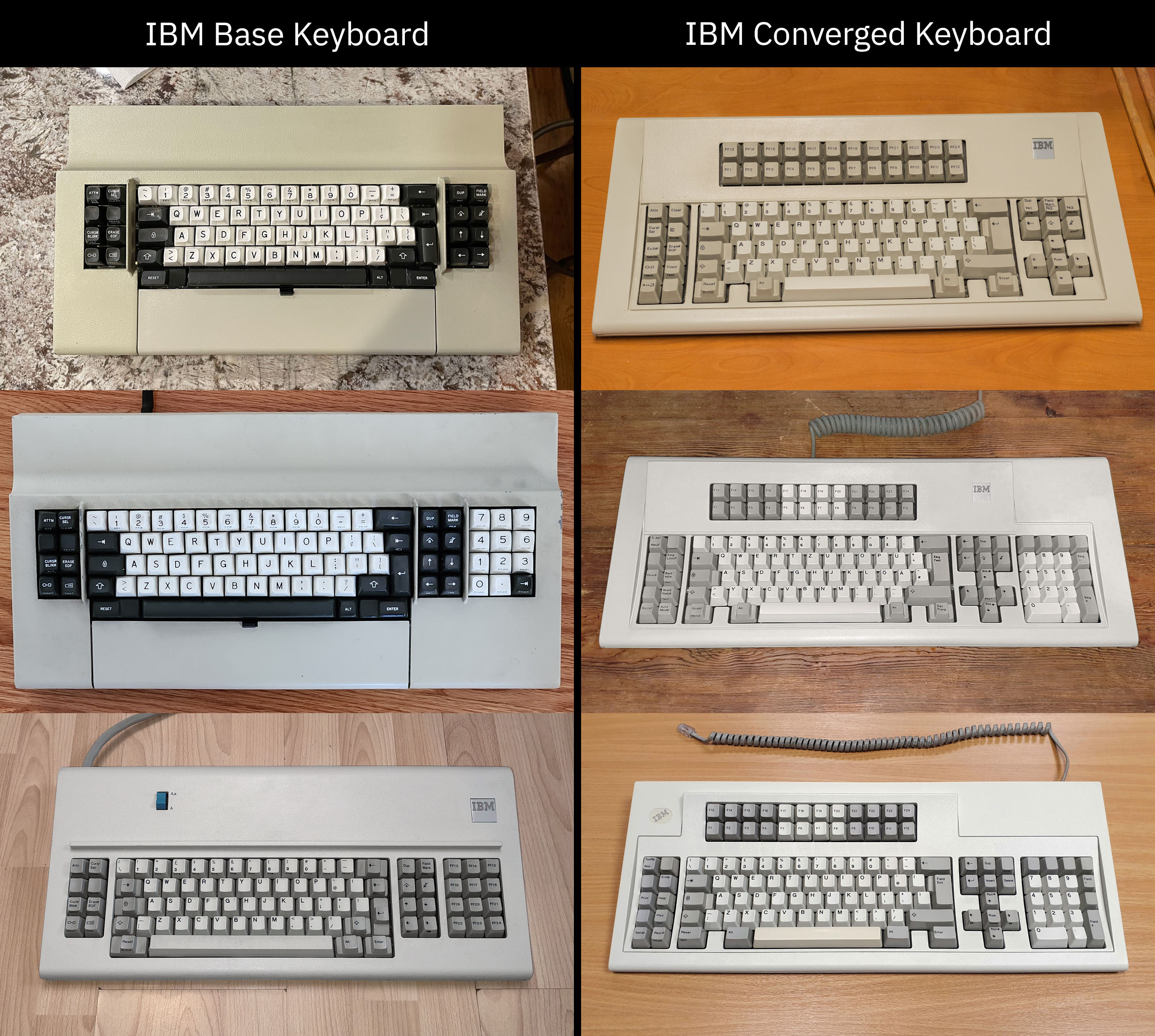 Official names for IBM 75/87/104/122 key terminal keyboards 303288-0