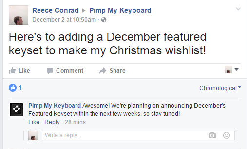 PMK December Featured Keycap Set (To be announced mid-month)