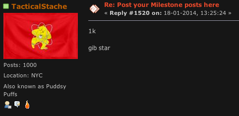 Post your Milestone posts here