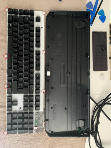 Razer Blackwidow Chroma v2 Disassembly and USB-C Mod 246648-6