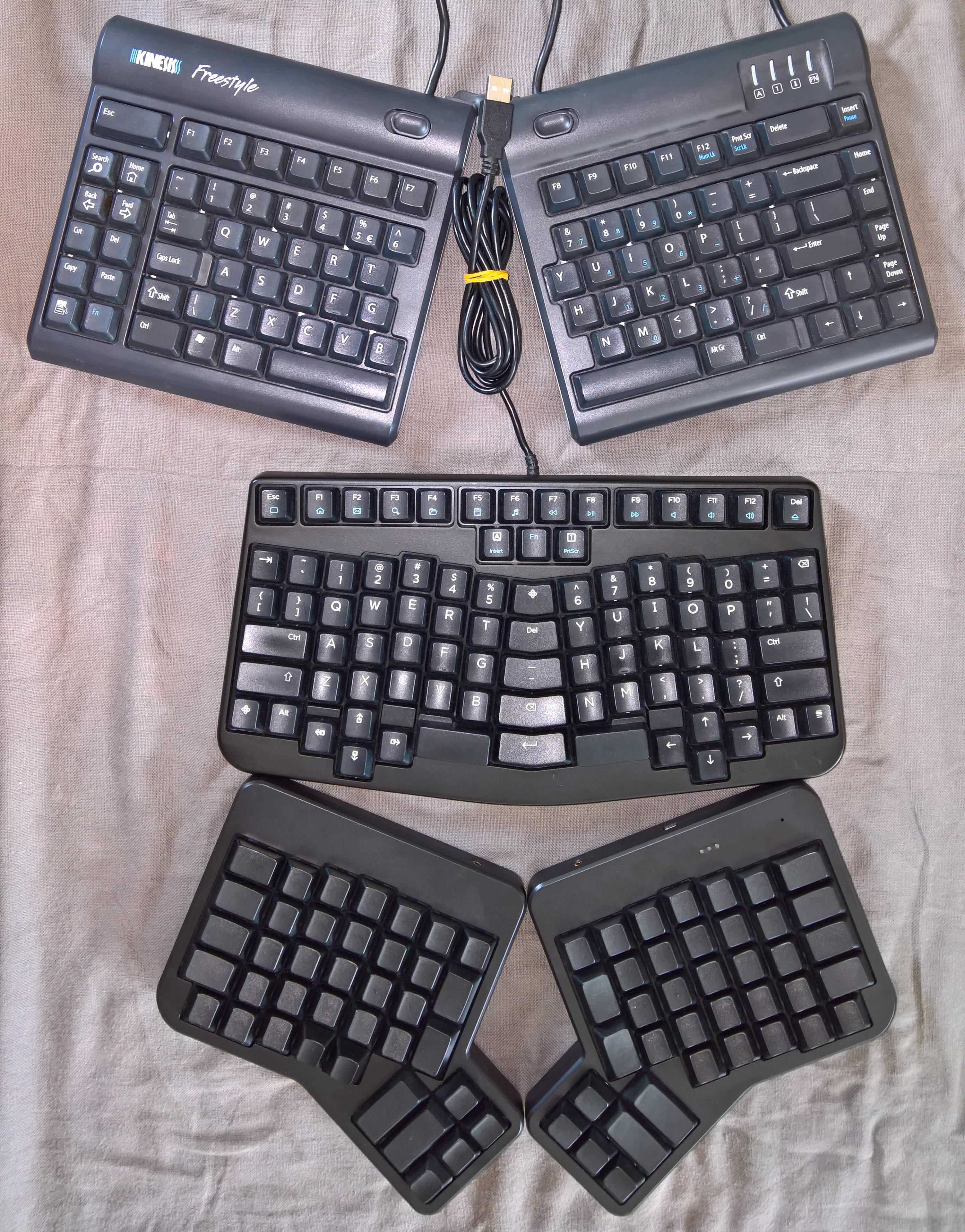 Visual comparison: ErgoDox EZ, Truly Ergonomic Keyboard and Kinesis Freestyle 172717-1