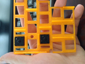 3D Printed 3-piece 60% plate - with support fins 101582-1