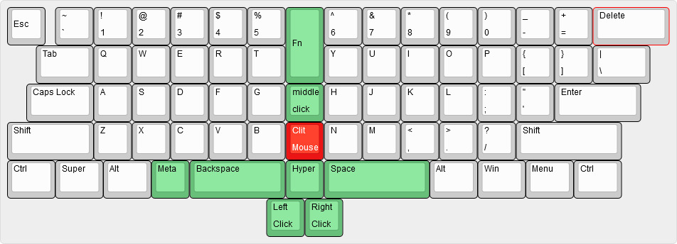 60% Ortholinear w/ Trackpoint 129345-0
