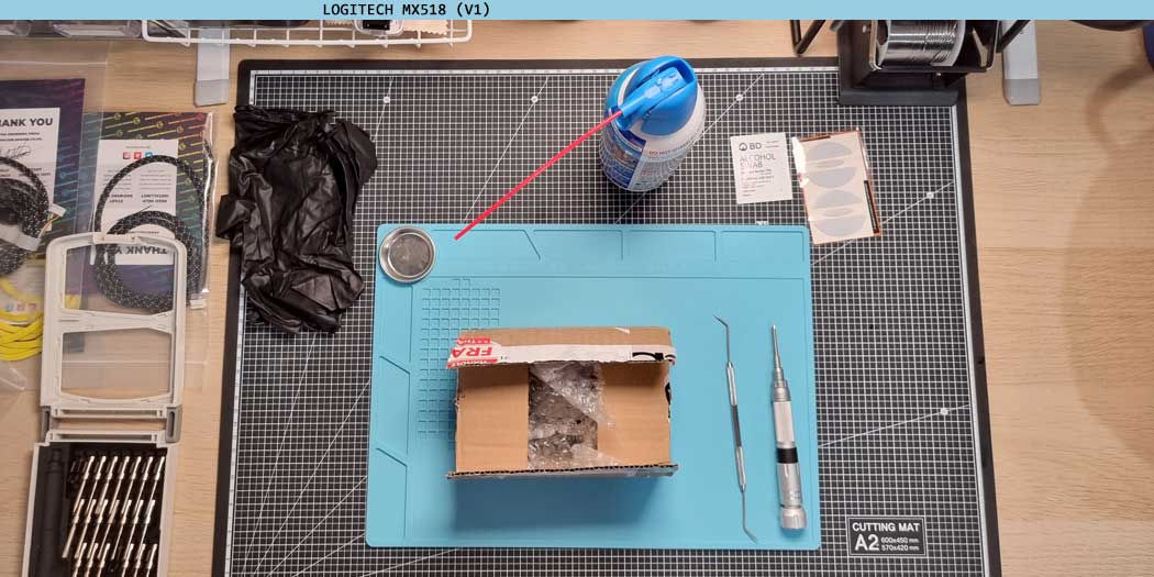 Logitech MX518 (V1) Cleaning/ Mods 283080-0