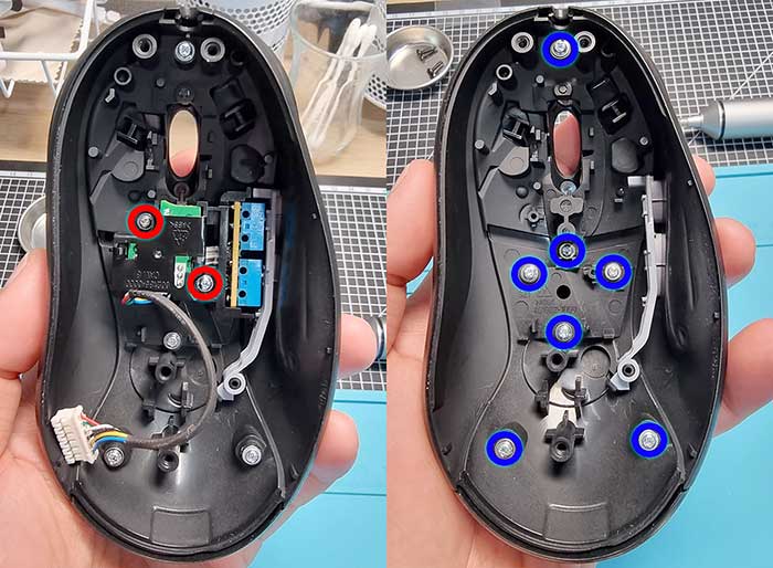 Logitech MX518 (V1) Cleaning/ Mods 283082-2