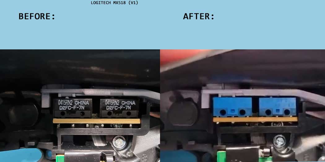 Logitech MX518 (V1) Cleaning/ Mods 283094-8