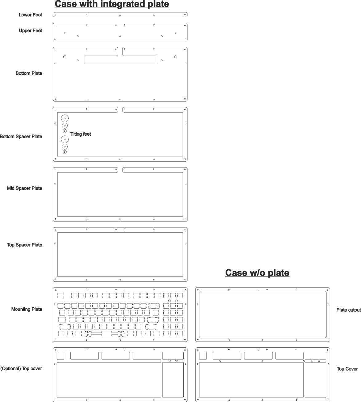 Phantom/QFR/Filco TKL 100% Open Source Acrylic Case 34459-0