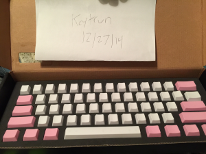 WTS Ducky PBT Cherry MX Keycap Set - Laser Engraved Pink/White $50 87635-1