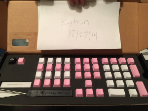 WTS Ducky PBT Cherry MX Keycap Set - Laser Engraved Pink/White $50 87637-2