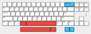 F-row less TKL keyboard 234702-3