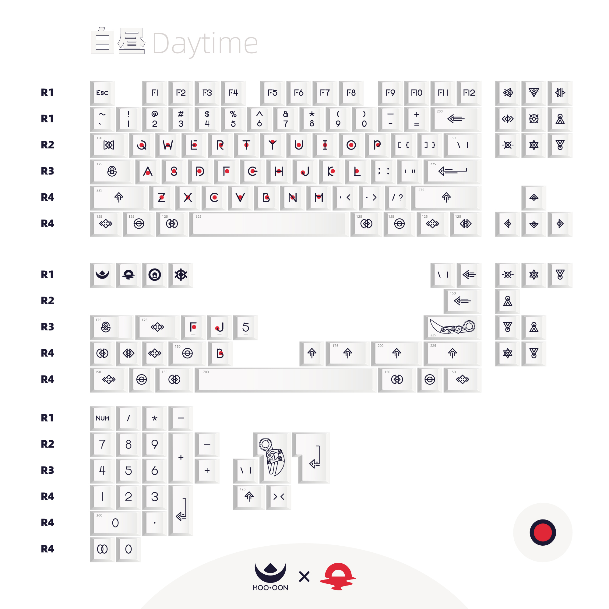 【IC】 MOO·OON Keycaps Yang·Daytime 263890-4