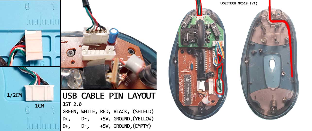 Logitech MX518 (V1) Cleaning/ Mods 283100-11