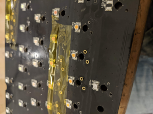 Need help, uneven backlight on a QMK converted chinese keyboard 261482-5