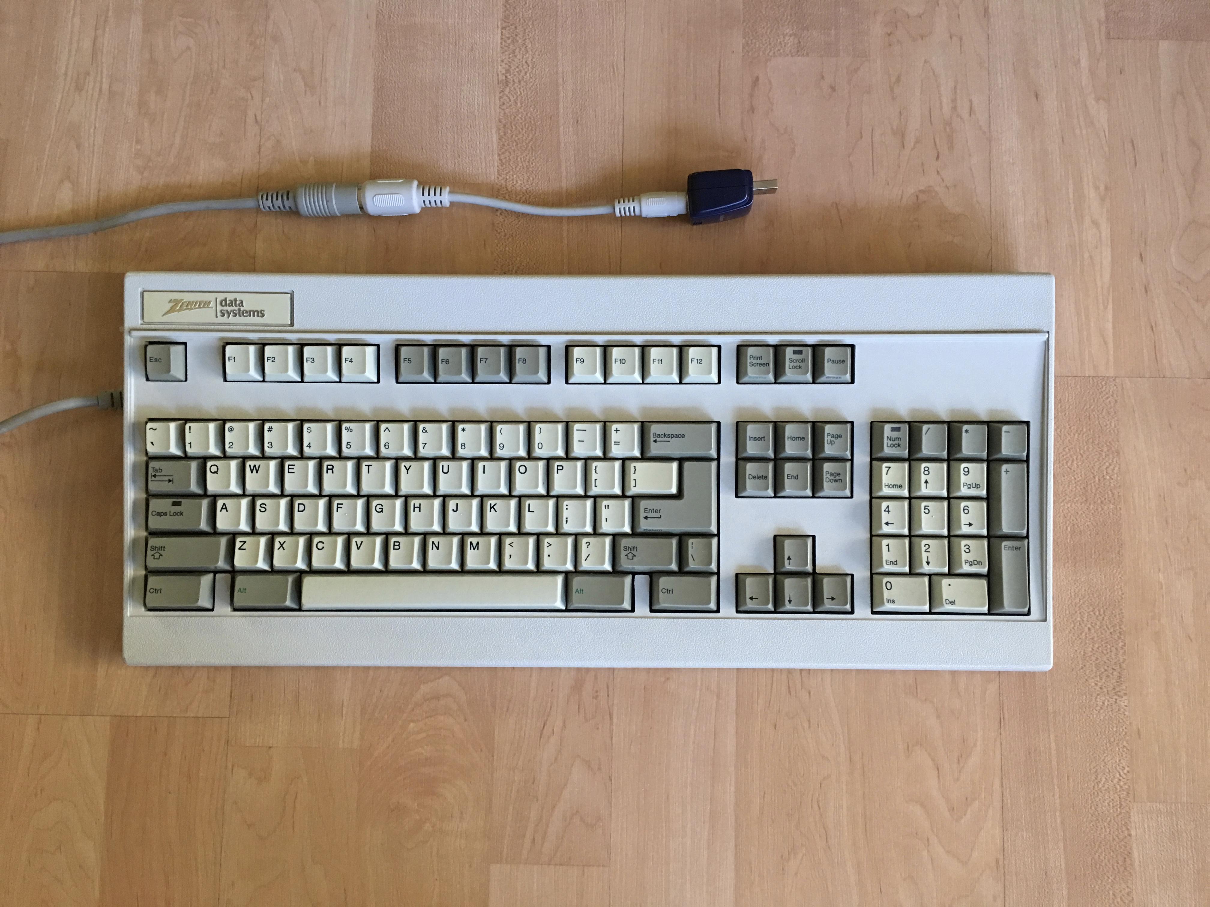 Zenith Data Systems ZKB-2R Not Recognized 142611-0