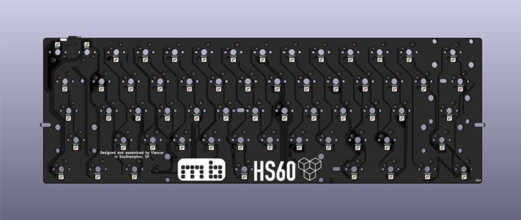 HS60 PCB - Hotswap 60% with SMD RGB LED's (V3 Shipping Soon) 206101-0
