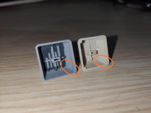 Help: problem with IBM 5140 keycaps preventing switches from fully depressed 233632-1