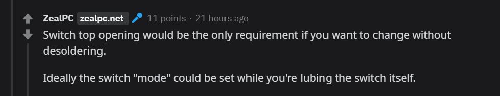 3-in-1 Clicky, Tactile, Linear switch 243362-0