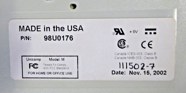 Unusual mini Unicomp Model M (98U0176), $24.99+shipping