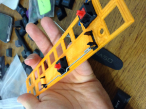 3D Printed 3-piece 60% plate - with support fins 101580-0