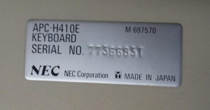 NEC APC-H410E Keyboard Clean-Up 227057-2