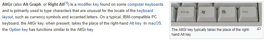 Typing extended characters from TKL? 188681-1