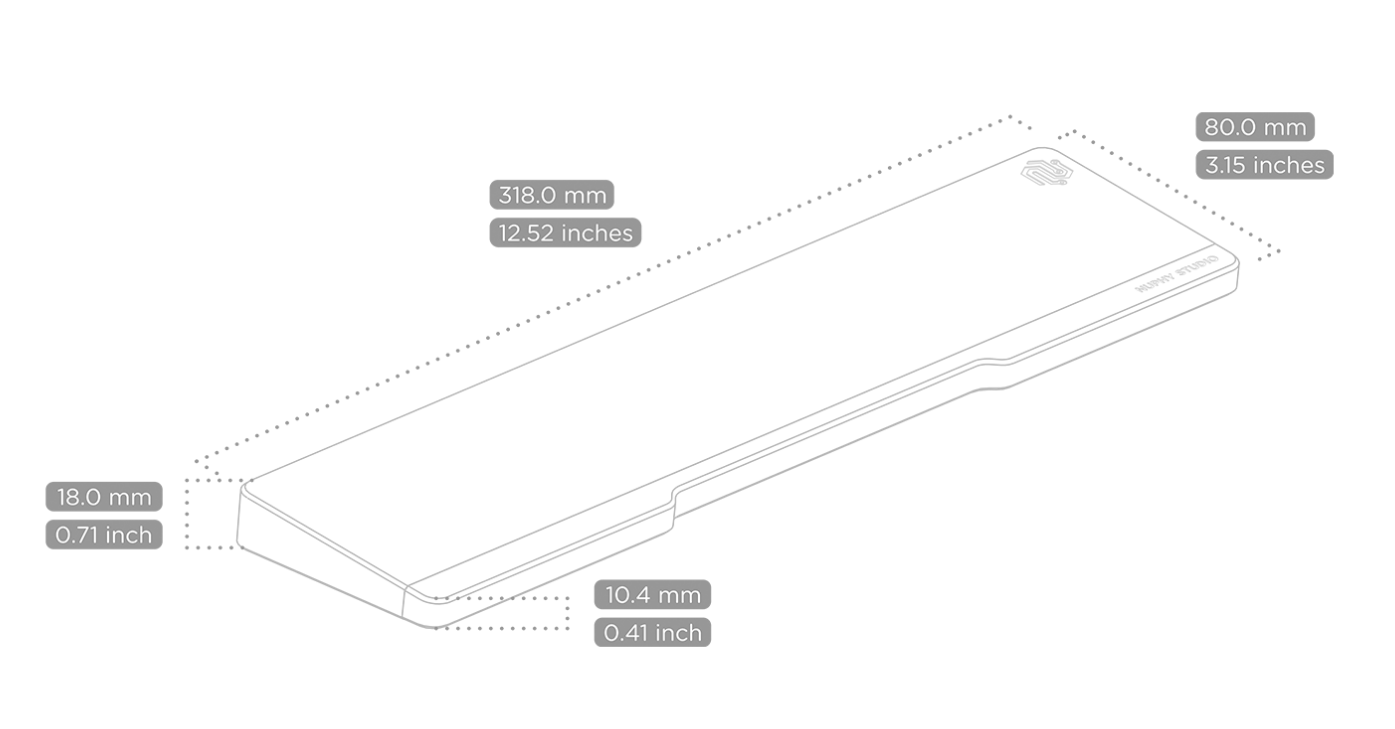 【IC】Ergonomic and aesthetic Twotone wrist rest for your customized keyboard 296544-2