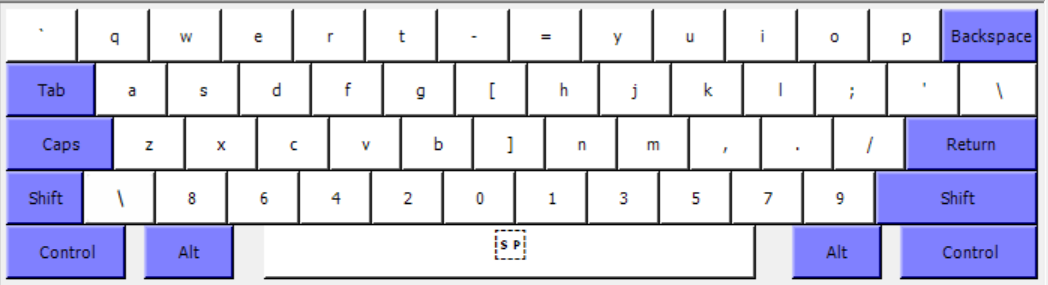 How can I convert/map scancodes to scancodes to suit my wide mod layout 304383-0