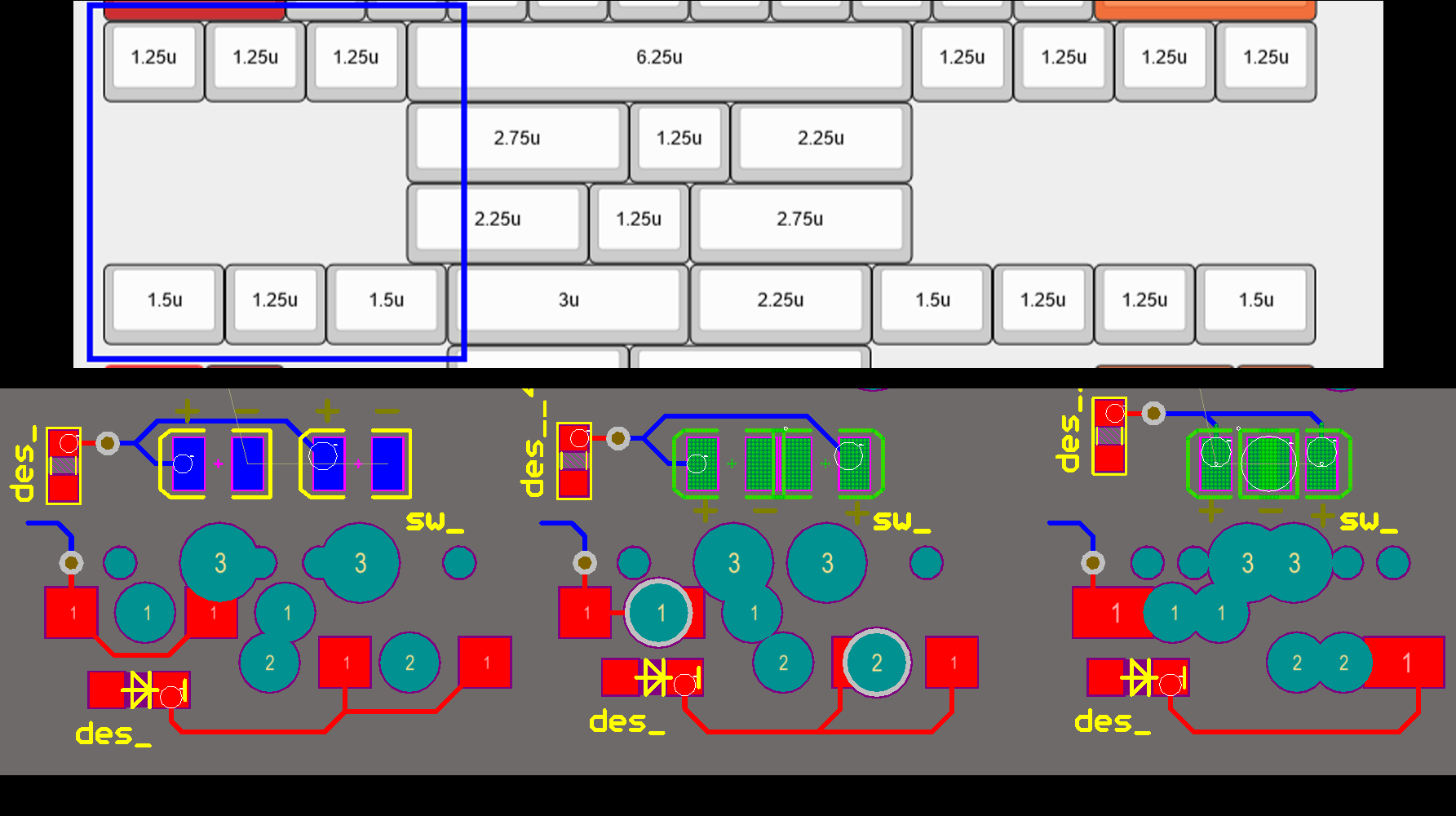 PCB Footprint for Kailh Hotswap Socket 192312-3