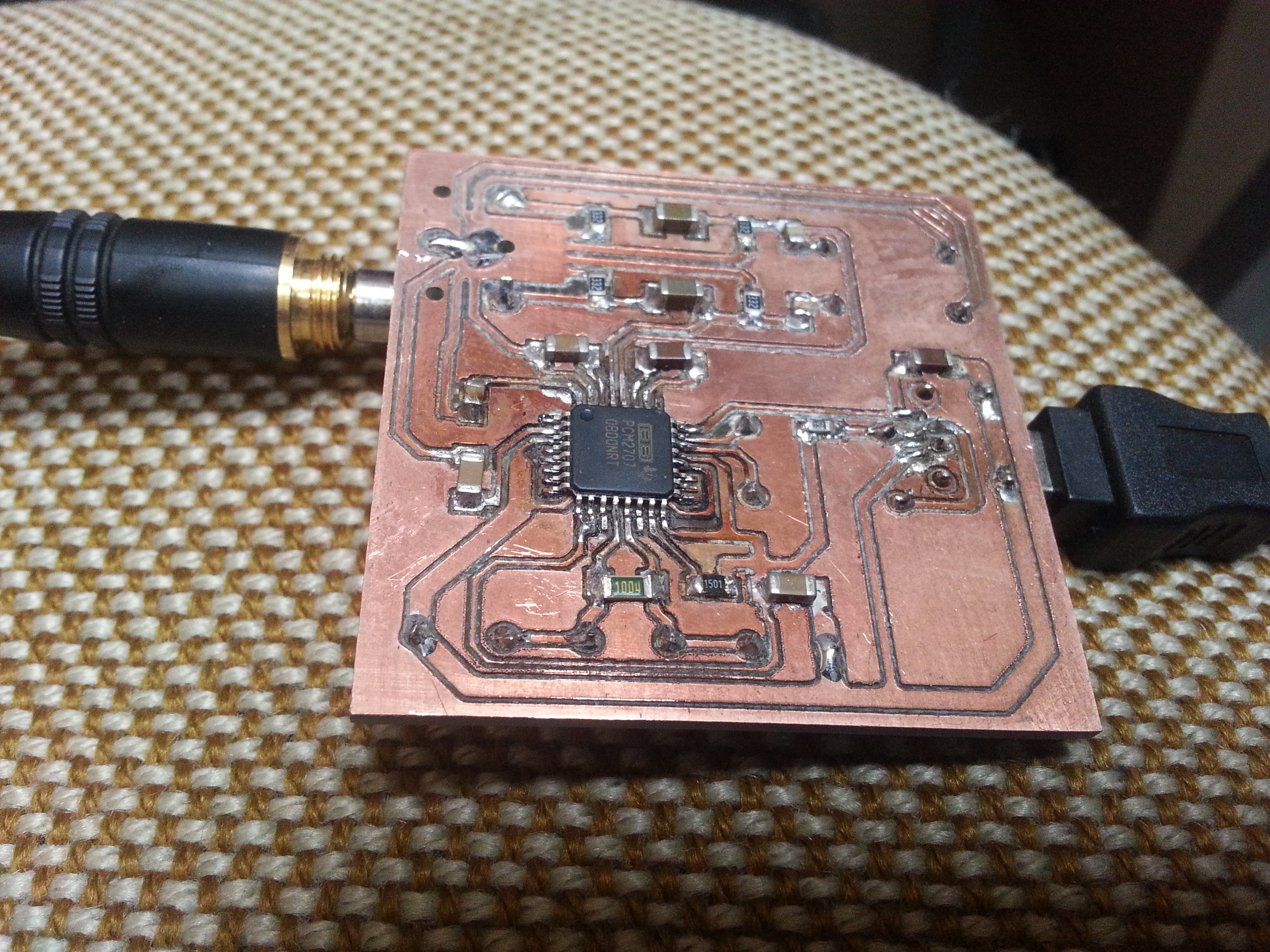 Neat surface mount DAC proto with CNC engraving 49628-0
