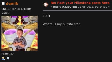 Post your Milestone posts here