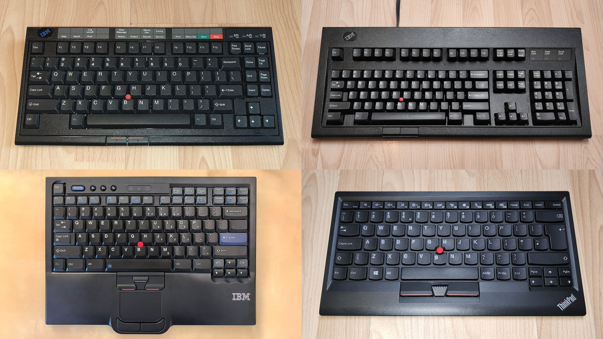 Known IBM/Unicomp/Lenovo TrackPoint & trackpad keyboards list (updated Feb 2024) 291951-0