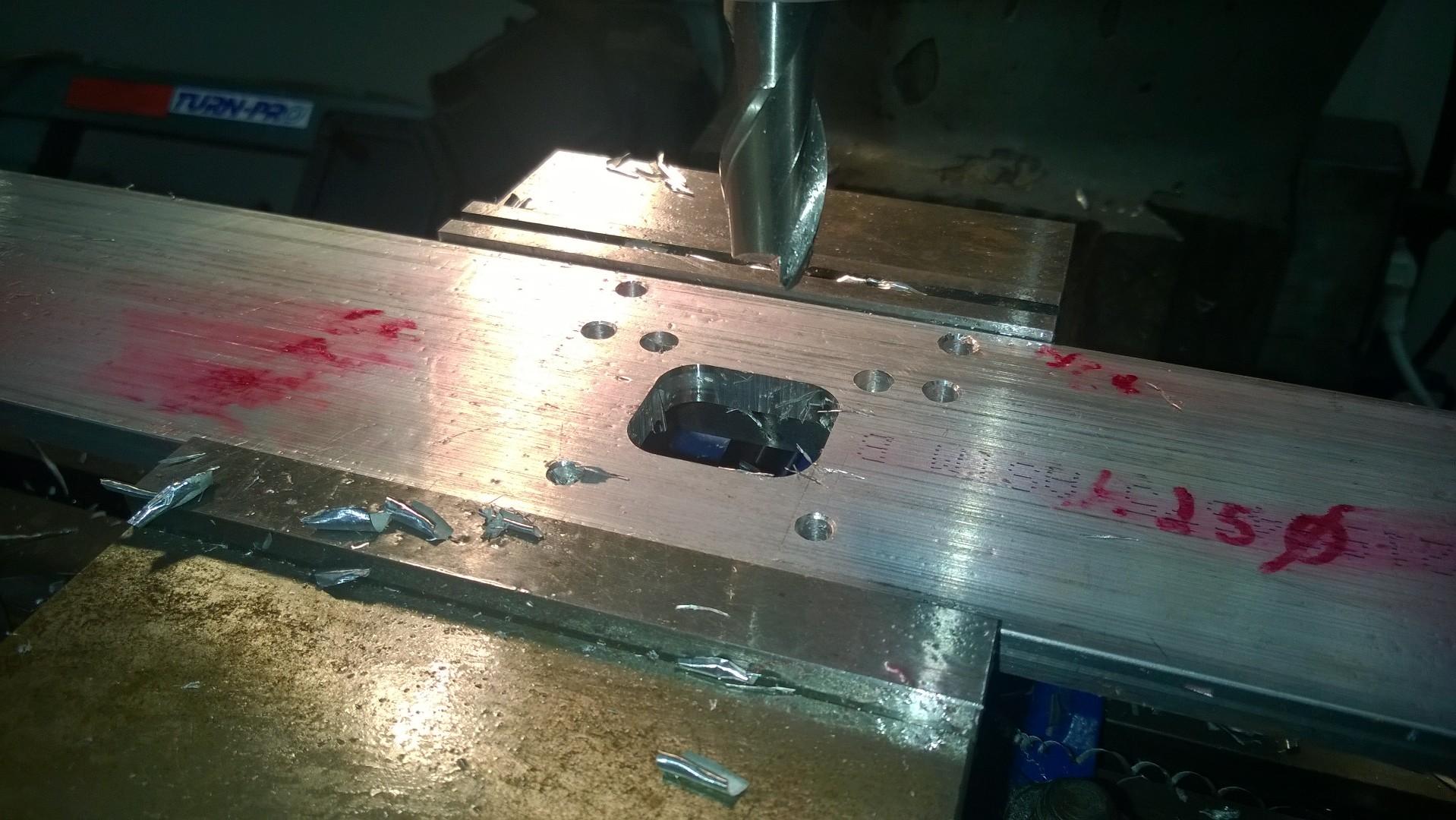 Using a CNC machine to build a CNC router. 117845-11