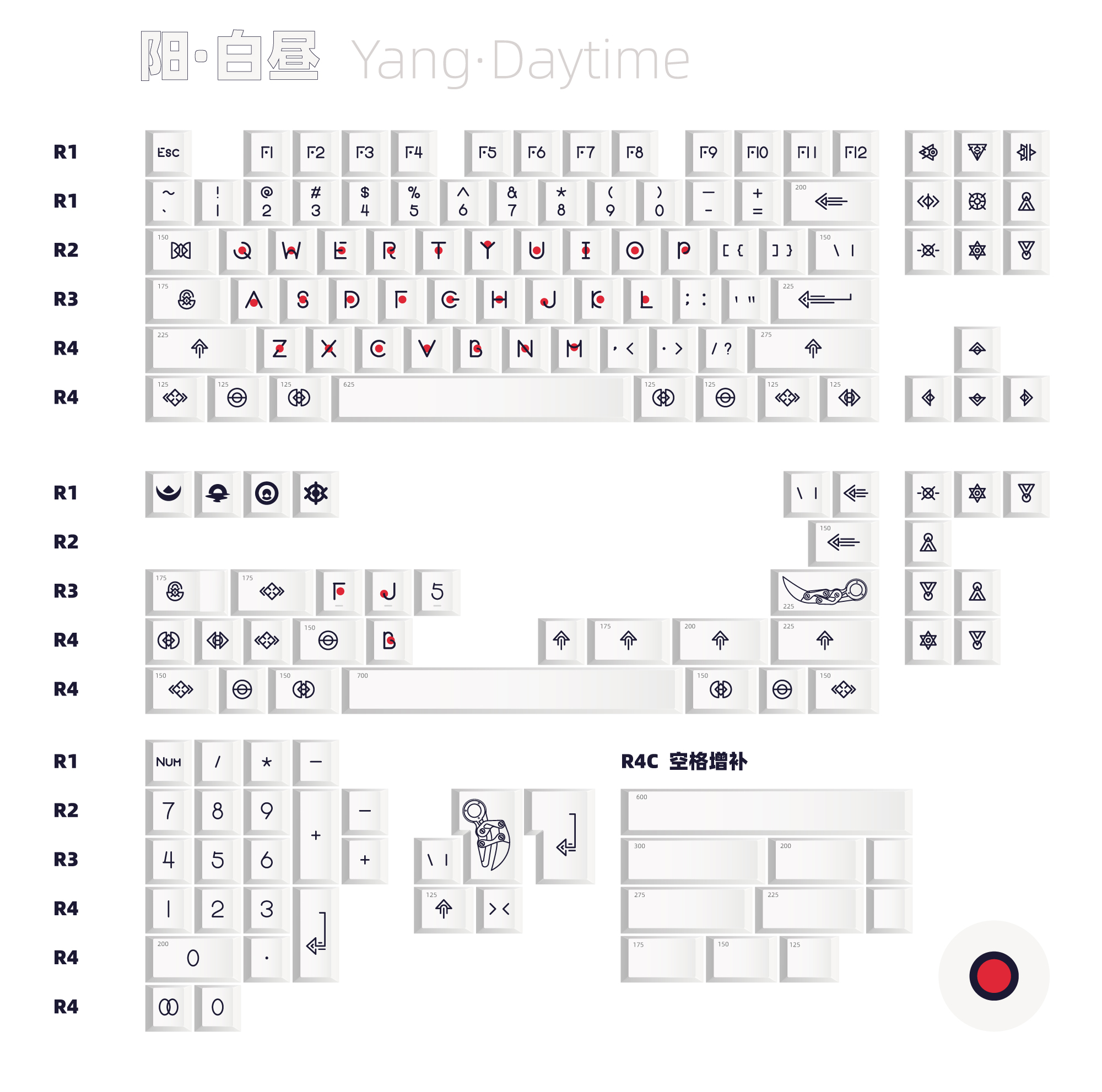 【IC】 MOO·OON Keycaps Yang·Daytime 263904-10