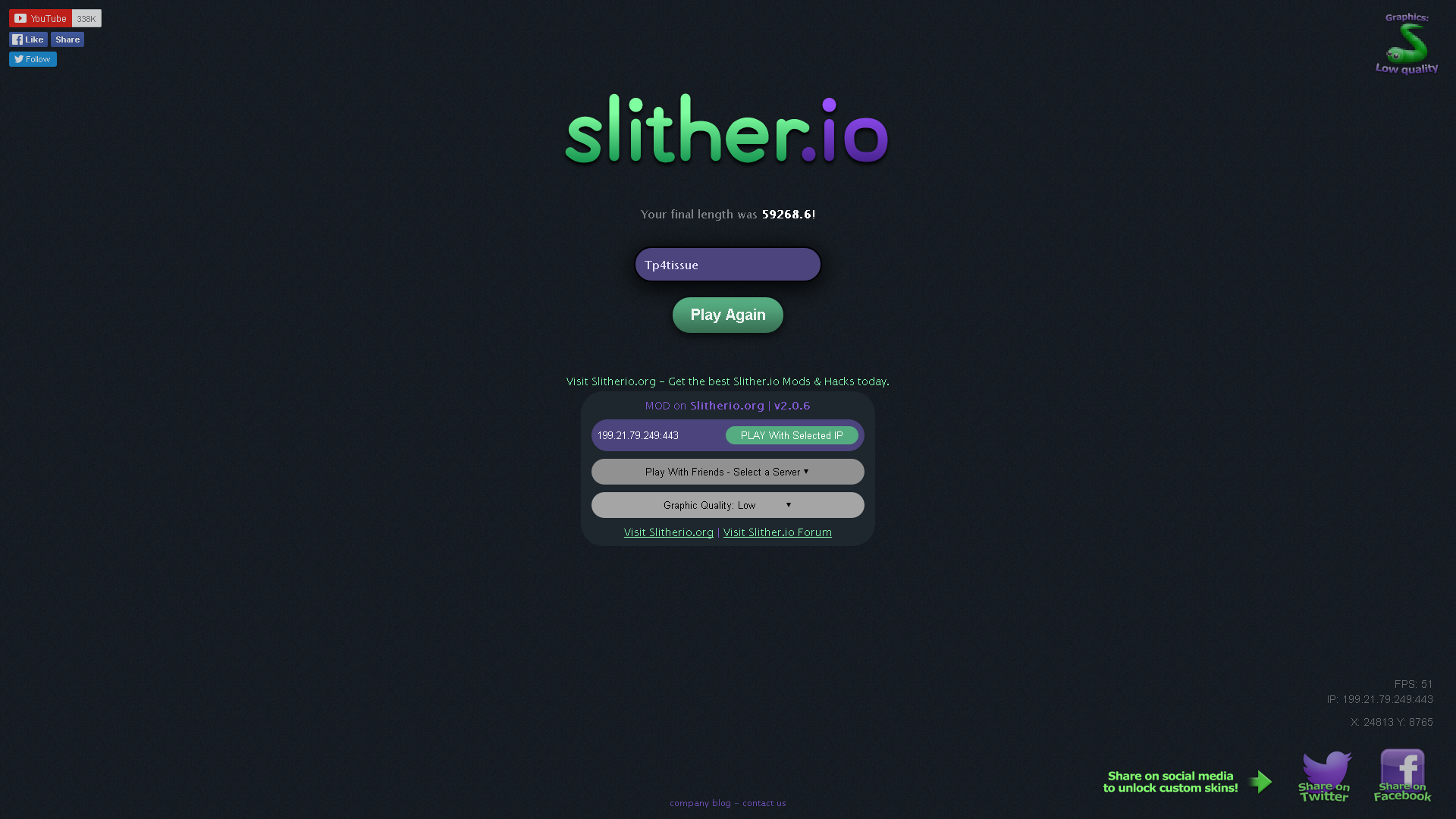 Slither.io Play Friends Mod - Slither.io Hack and Slitherio Mods